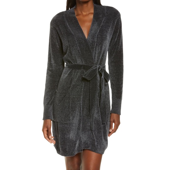 Natori Other - Natori Tranquility Chenille Short Robe in Gray